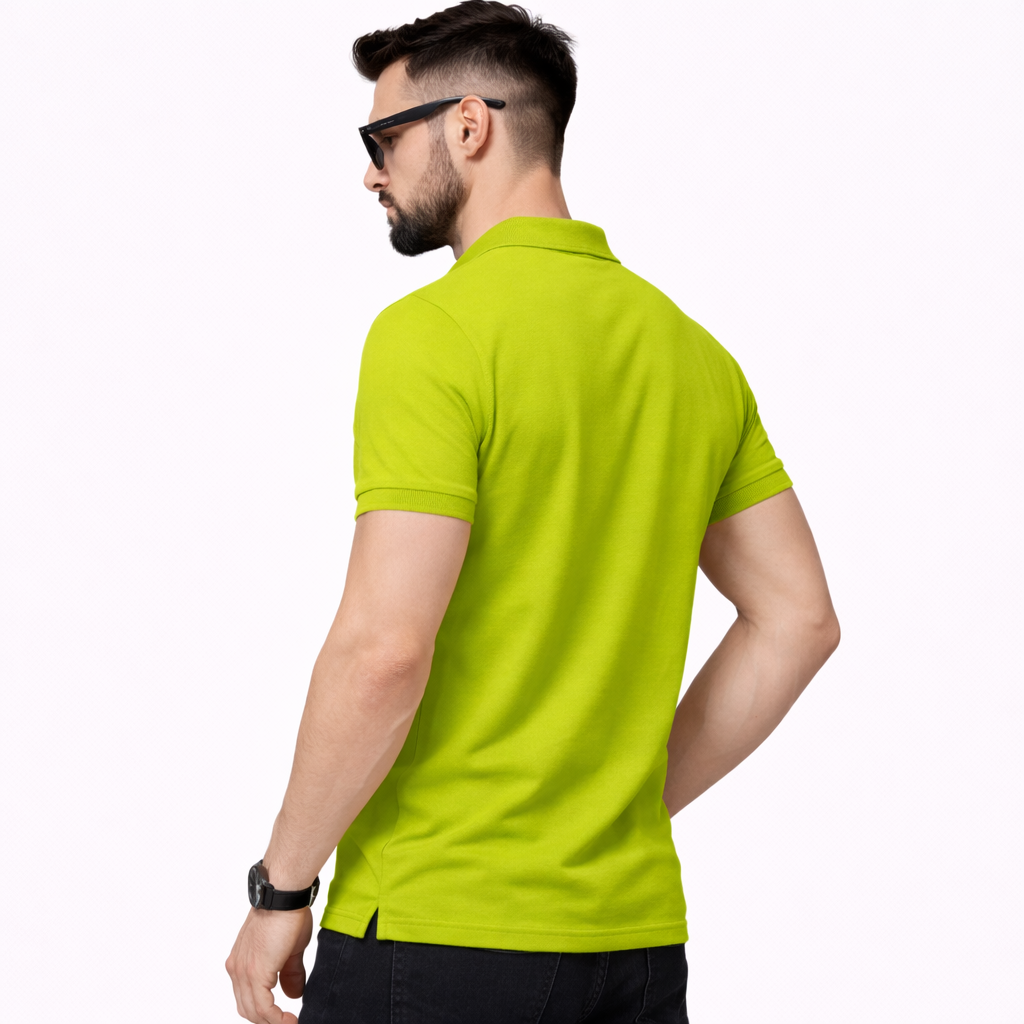 Matty Collar Polo T-Shirt – Green