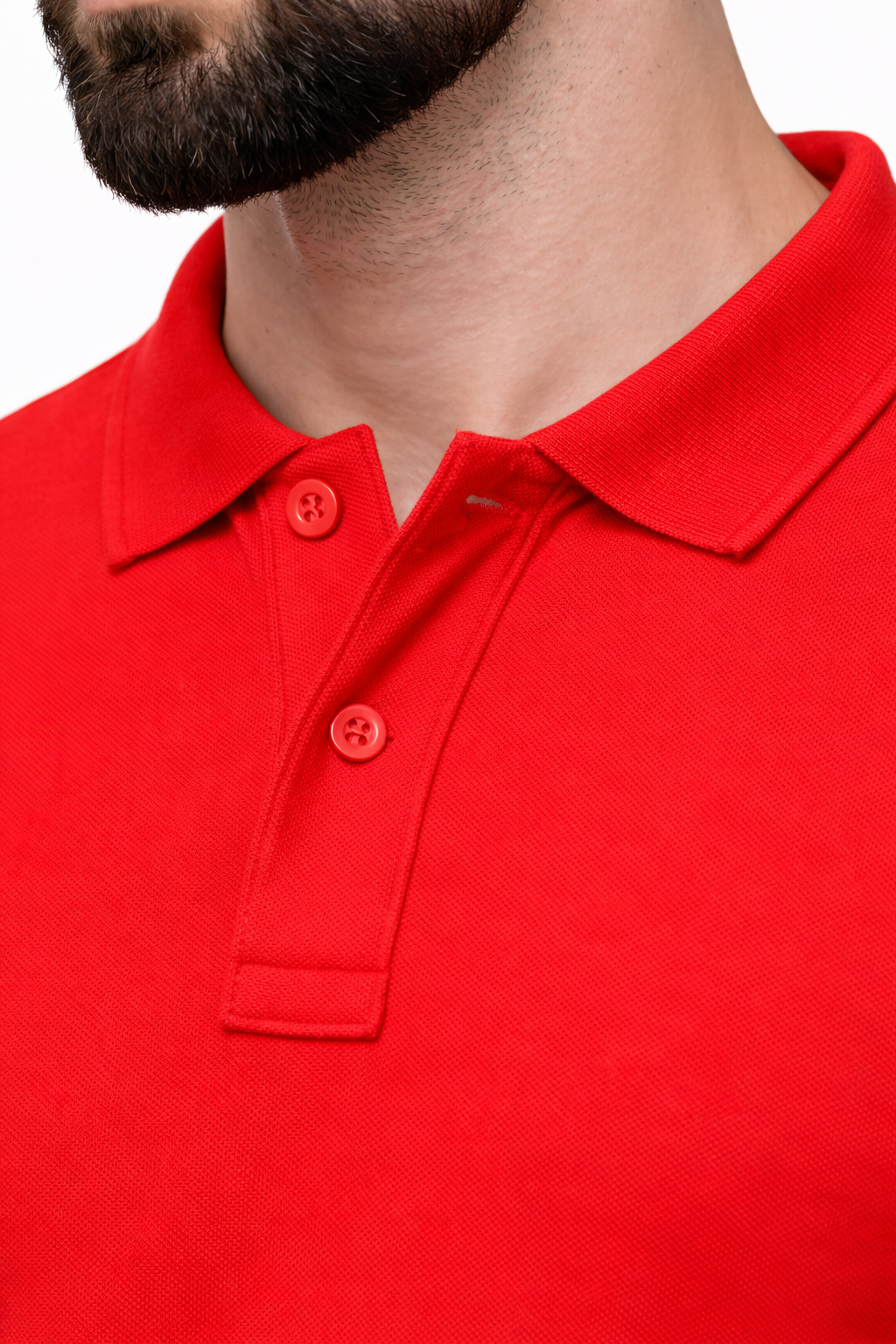 Matty Collar Polo T-Shirt – Red