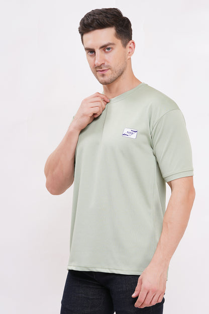 Men’s Half Sleeve Cotton Knitted T-Shirt | Sea Green Premium Knit T-Shirt Wholesale