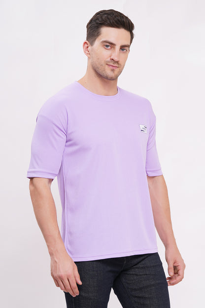 Men’s Half Sleeve Cotton Knitted T-Shirt | Lavander  Premium Knit T-Shirt Wholesale