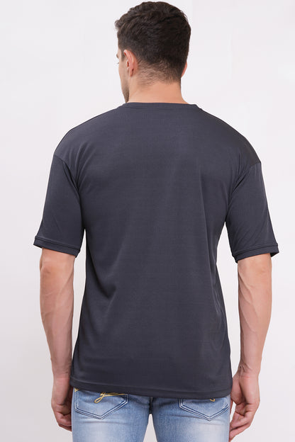 Men’s Half Sleeve Cotton Knitted T-Shirt | Dark Grey Premium Knit T-Shirt Wholesale
