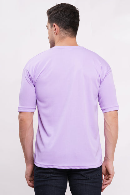 Men’s Half Sleeve Cotton Knitted T-Shirt | Lavander  Premium Knit T-Shirt Wholesale