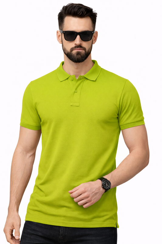 Matty Collar Polo T-Shirt – Green