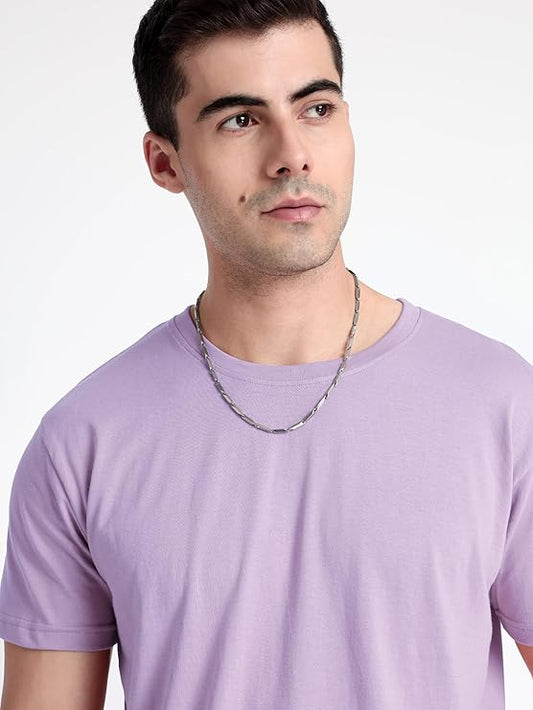 Men’s Half Sleeve Solid Cotton T-Shirt | Lavander Premium Plain T-Shirt Wholesale