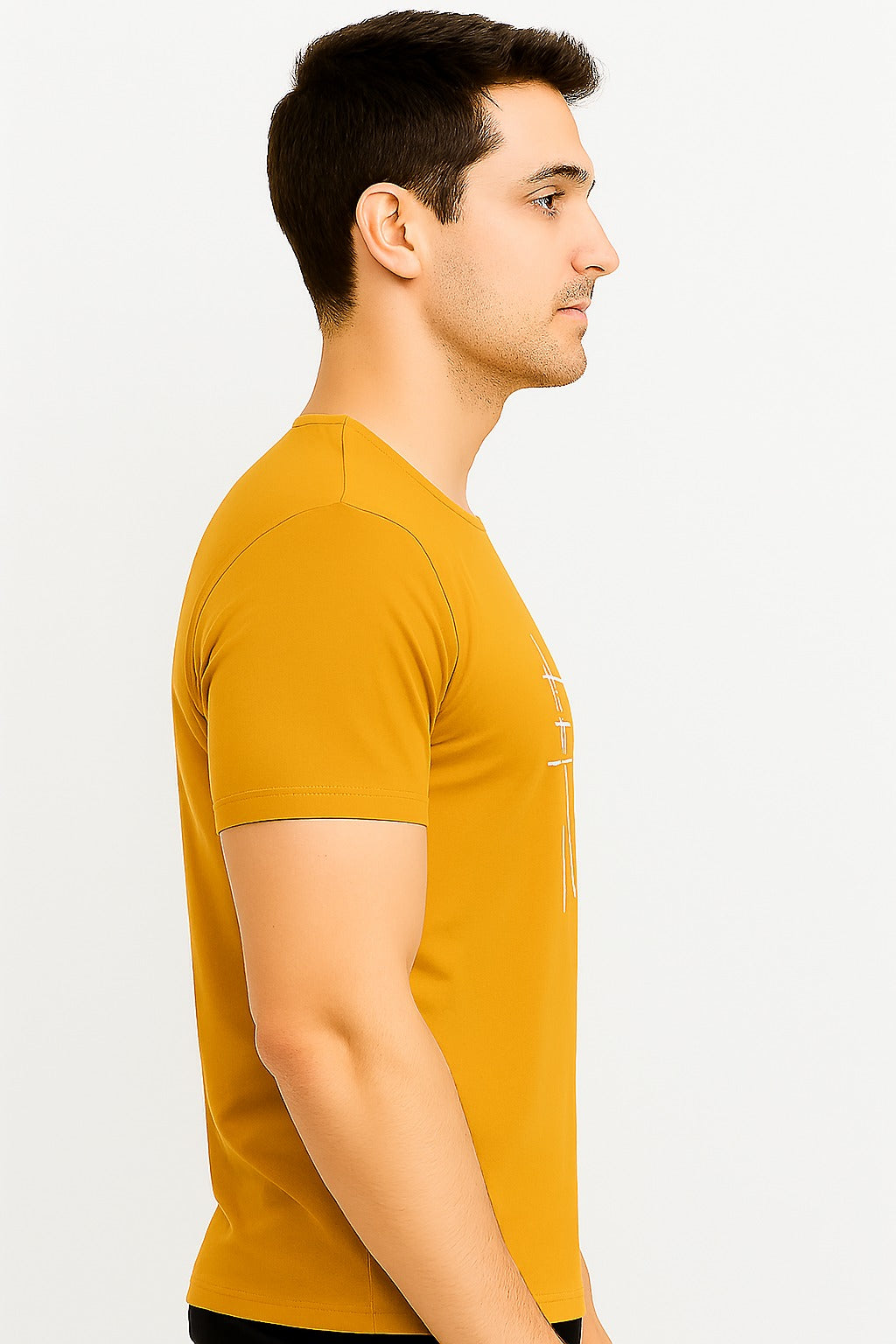 Men’s Dry-Fit Half Sleeve Round Neck Mustard T-Shirt | Quick Dry Sports T-Shirt Wholesale