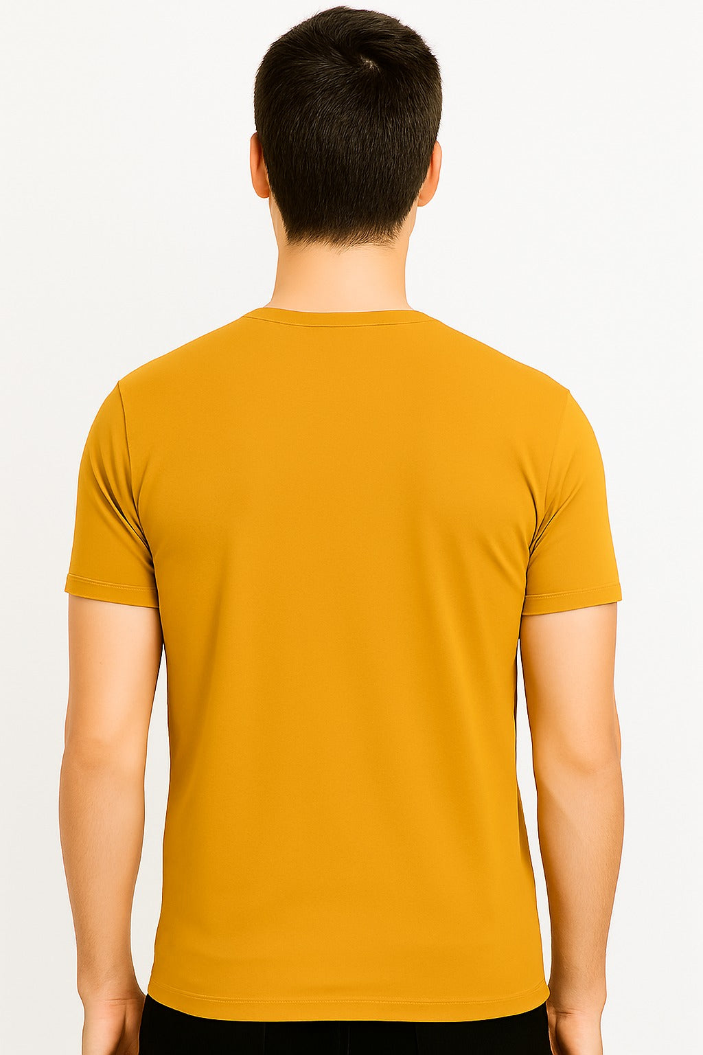 Men’s Dry-Fit Half Sleeve Round Neck Mustard T-Shirt | Quick Dry Sports T-Shirt Wholesale