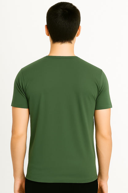 Men’s Dry-Fit Half Sleeve Round Neck Olive T-Shirt | Quick Dry Sports T-Shirt Wholesale