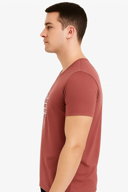 Men’s Dry-Fit Half Sleeve Round Neck Peach T-Shirt | Quick Dry Sports T-Shirt Wholesale