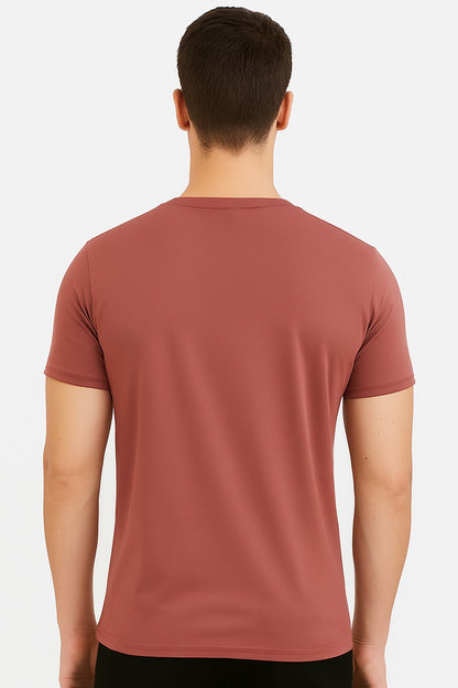 Men’s Dry-Fit Half Sleeve Round Neck Peach T-Shirt | Quick Dry Sports T-Shirt Wholesale