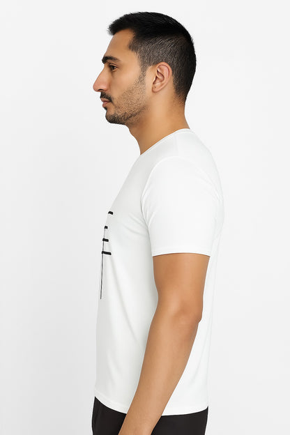 Men’s Dry-Fit Half Sleeve Round Neck White T-Shirt | Quick Dry Sports T-Shirt Wholesale
