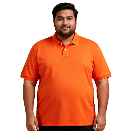 Men’s Plus Size Cotton Matty T-Shirt | Orange Premium Plain T-Shirt Wholesale